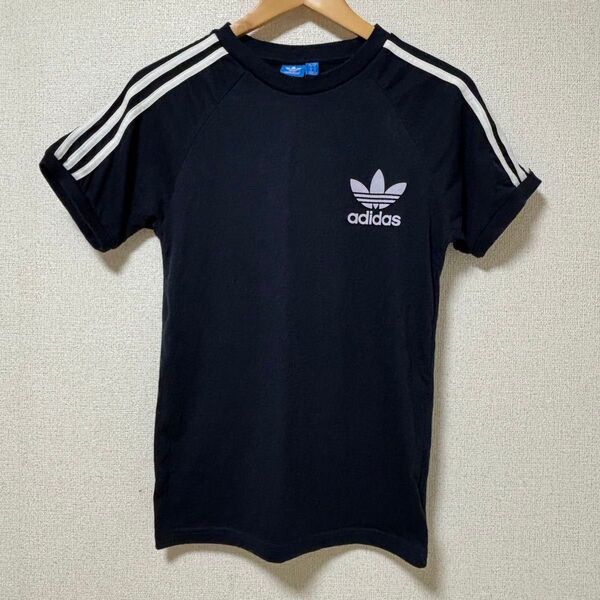 adidas アディダス 3本ライン 半袖 リンガーTシャツ トレフォイル 半袖Tシャツ