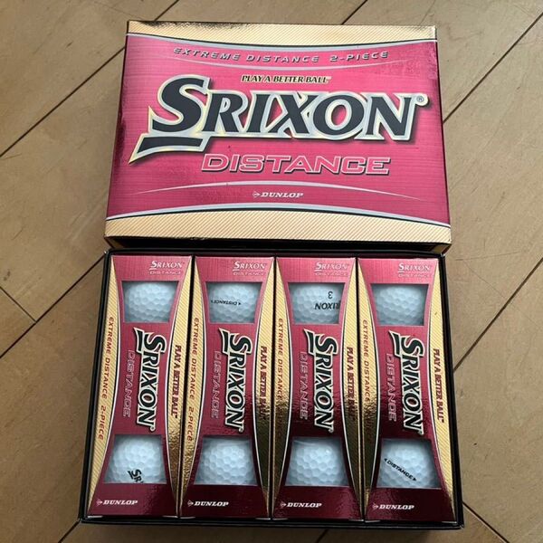 【1ダース】SRIXON ゴルフボール DISTANCE ディスタンス DUNLOP 12球 ホワイト ダンロップ