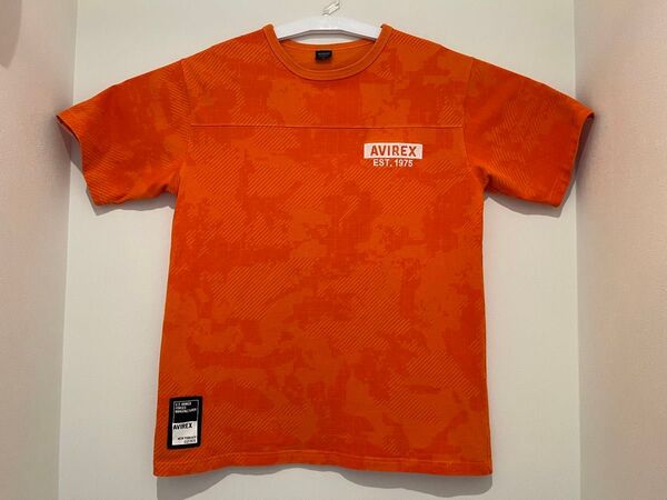 アヴィレックス 半袖 Tシャツ(Mサイズ)オレンジ色