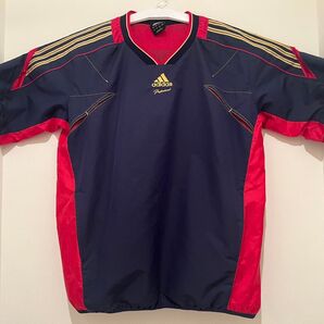 アディダス プロフェッショナル 野球トレーニングウェア(XOサイズ)半袖 Vジャン adidas Vネック ジャケット