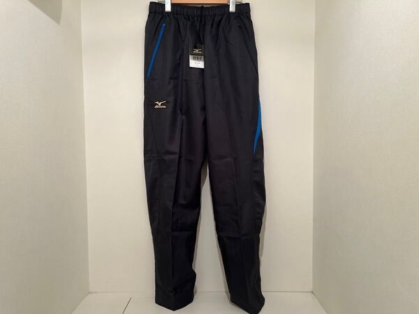 【新品】ミズノ グローバルエリート パンツ(Oサイズ)ブラック×ブルー 野球 トレーニングウェア
