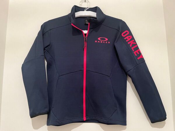オークリー フルジップ ジャケット(150サイズ)ネイビー 杢 トレーニングウェア OAKLEY