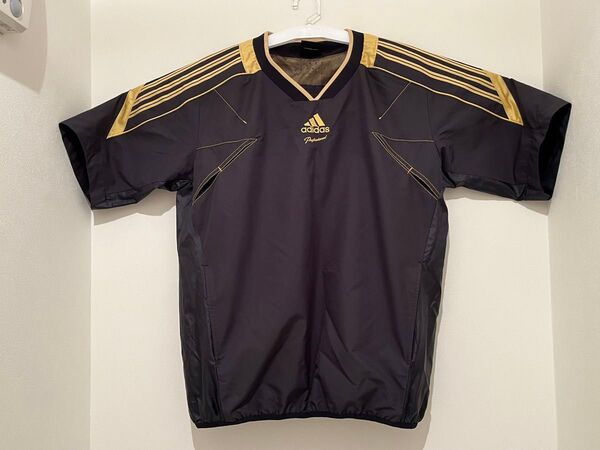 アディダス プロフェッショナル 野球トレーニングウェア(Mサイズ)半袖 Vジャン adidas Vネック ジャケット