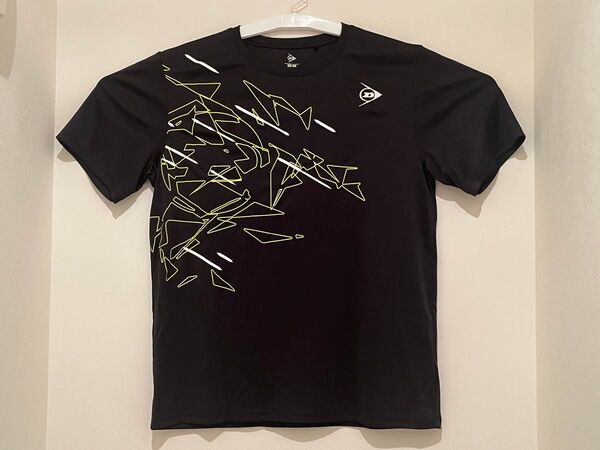 ダンロップ テニストレーニングウェア(Oサイズ)半袖 Tシャツ ブラック