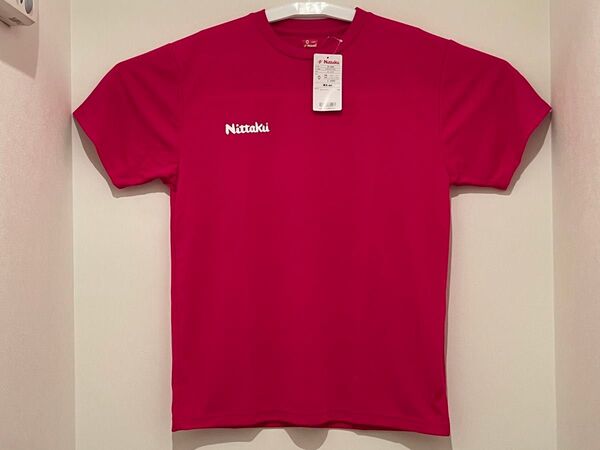【新品】ニッタク 半袖 Tシャツ(Oサイズ)卓球 トレーニングウェア ピンク色 男女兼用 ドライシャツ