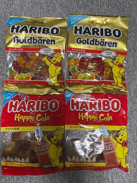 HARIBOハリボーグミ ゴールドベア80g×2袋 ミックスコーラ80g×2袋