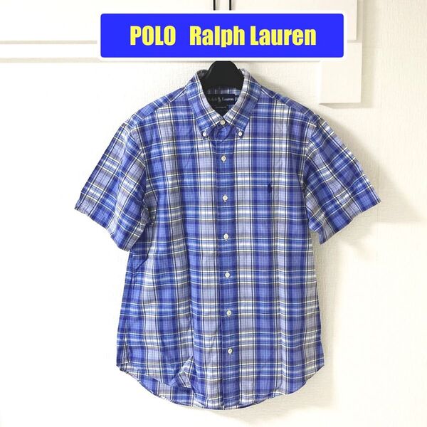 ポロ ラルフローレン メンズ タータンチェックデザイン ボタンダウン半袖シャツ POLO RALPH LAUREN