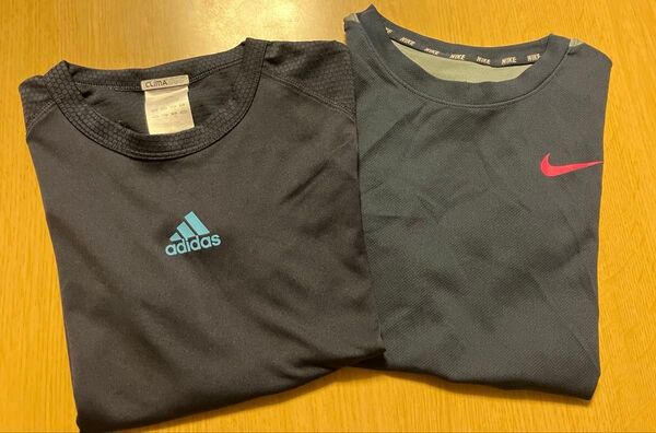adidas & NIKE スポーツウェア Tシャツ 子ども用140㎝130㎝2枚セット
