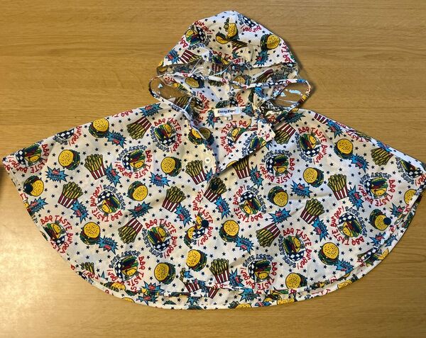 ZAZZY ZAPS キッズ レインポンチョ カッパ ハンバーガー柄 80-95cm