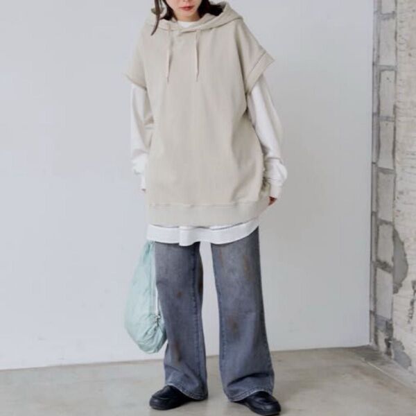 新品 【WHIMSIC】ガーメントダイスウェットフーディーベスト