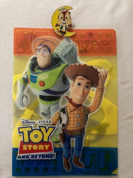 ディズニーシー ピンバッジ チップとデール アブーズバザール トイストーリー クリアファイル 2点セット