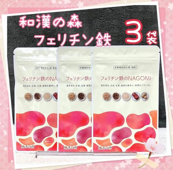 和漢の森 フェリチン鉄のNAGOMI 90粒 3袋