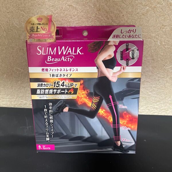 SLIM WALK BeauActy 燃焼フィットネスレギンス L ブラック ダイエット