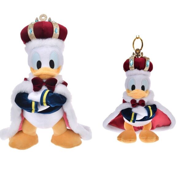 2体セット ドナルド ぬいぐるみ キーホルダー・キーチェーン DONALD THE KING BIRTHDAY ディズニーストア
