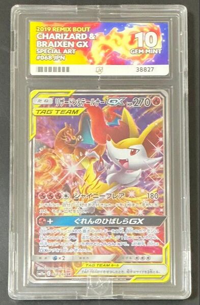 ACE10 PSA10相当 リザードン&テールナーGX SA ポケモンカードケースをしっかり保護して発送いたします。
