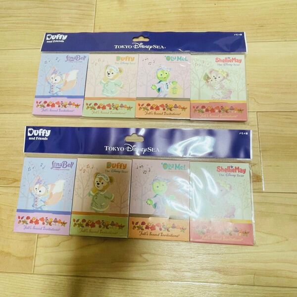 ダッフィー&フレンズ メモ帳2セット フォールズサウンドインビテーション メモ 新品 未開封