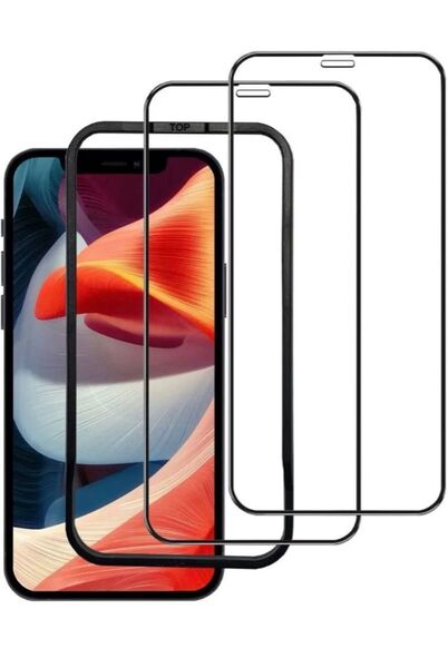 「2枚入り 全面保護 iPhone 12promax 用ガラスフィルム ガイド枠付き