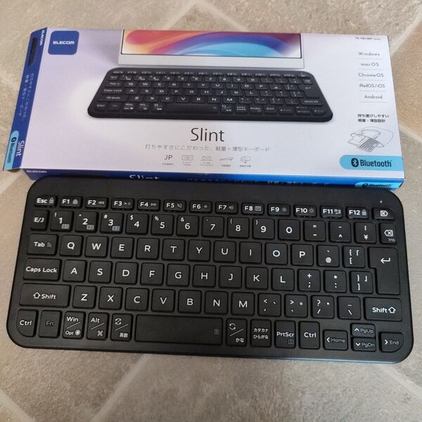 エレコム Bluetooth 日本語配列キーボード Slint TK-TM10BPBK 薄型