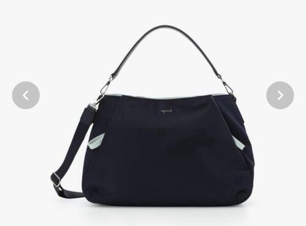 【美品】アニエスベー 2wayショルダーバッグ (OAS14-03) ネイビー