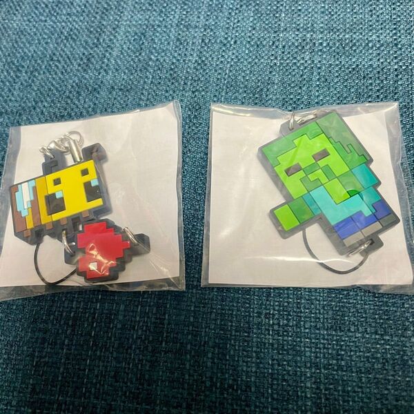 マインクラフト わくわくBOX つながるラバーストラップ ゾンビ ハチ