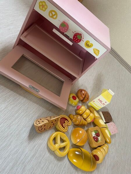 マザーズガーデン 木製 おままごと パン屋さん ベーカリーセット おもちゃ