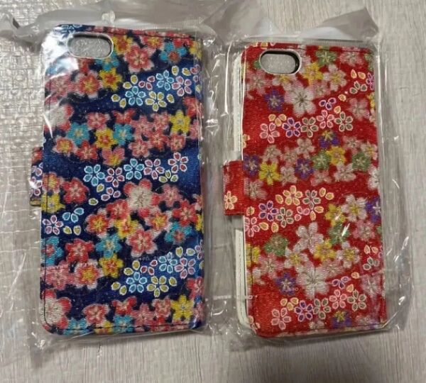 iPhone 6 iPhone 6s ケース カバー 手帳型ケース 和柄 2個
