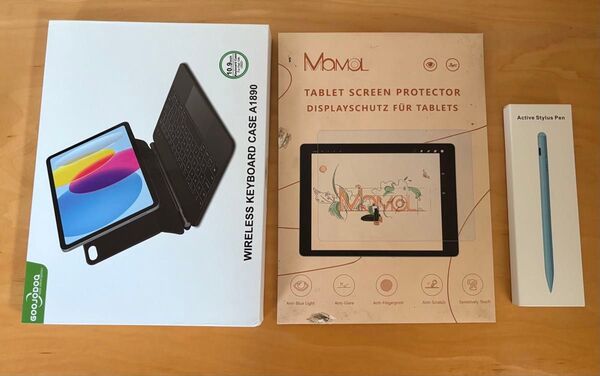 goojodoq キーボードケース + iPad用ペンシル + ペーパーライクフィルム セット