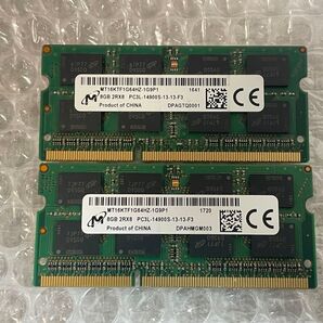Micron PC3L-14900 DDR3L-1866 16GB 8GB×2 SO-DIMM BIOS確認済