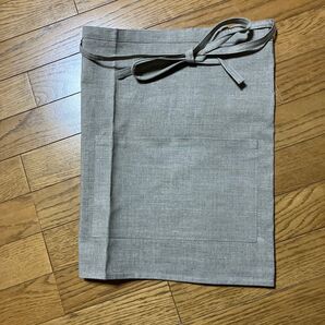 PARIS Star 100%リネン生地 グレー エプロン