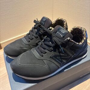 New Balance 996 スニーカー レオパード柄 24.5cm ブラック 箱あり