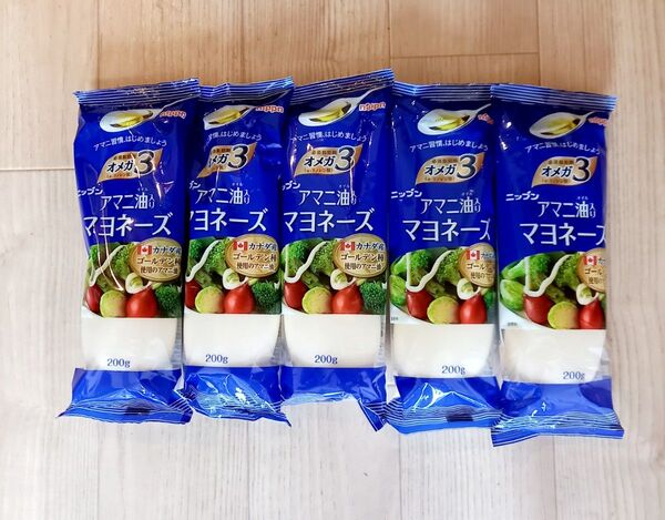 ニップン アマニ油入り マヨネーズ 200gx5個
