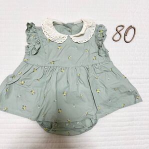 ベビー服 ロンパース 女の子 80 レモン柄 バースデイ mamaraku ママラク
