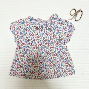 女の子 ブラウス 花柄 90 ジュオ juo しまむら 半袖