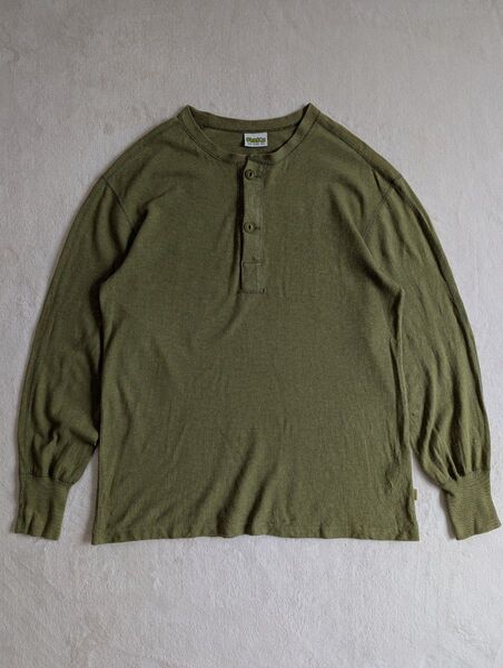phatee ファッティー HENRY NECK L/S TEE ヘンプコットンヘンリーネックロングスリーブTシャツ Mサイズ