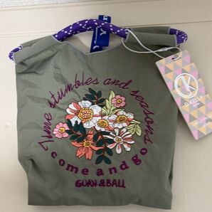 【新品未使用】刺繍ミニショルダーバッグ 花柄 グレーSサイズ 可愛い♪