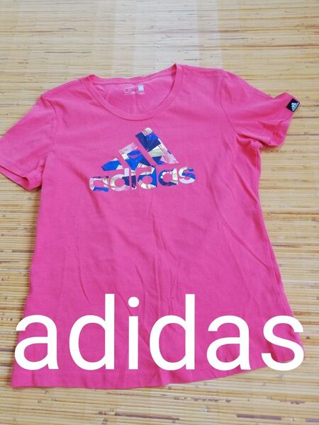 ★月末処分★ 値下げ アディダス adidas ピンク 半袖 半袖Tシャツ Sサイズ相当 150 同梱無料
