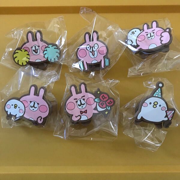 カナヘイの小動物 ピスケ&うさぎ ラバークリップ 6個セット