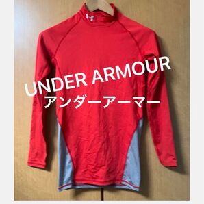 Y③・UNDER ARMOUR アンダーアーマー 長袖ハイネックシャツ レッド系