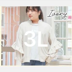 ④・UV対策ができて日焼けケアも安心♪ 水辺でも着用できる夏に大活躍なブルゾン ラッシュガード hina アイボリー 3L