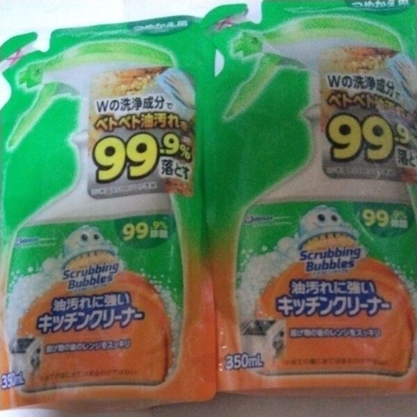 スクラビングバブル 油汚れに強い キッチンクリーナー 詰替用 350ml
