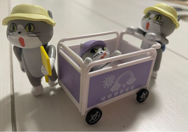 激カワ仕事猫! フィギュアとベビーカー セット