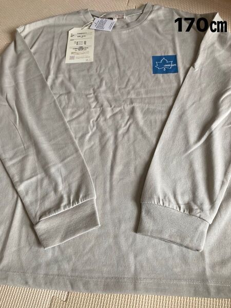新品 logosdays 170㎝ 長袖Tシャツ 男子 ボーイズ 男の子 薄ベージュ ロンT
