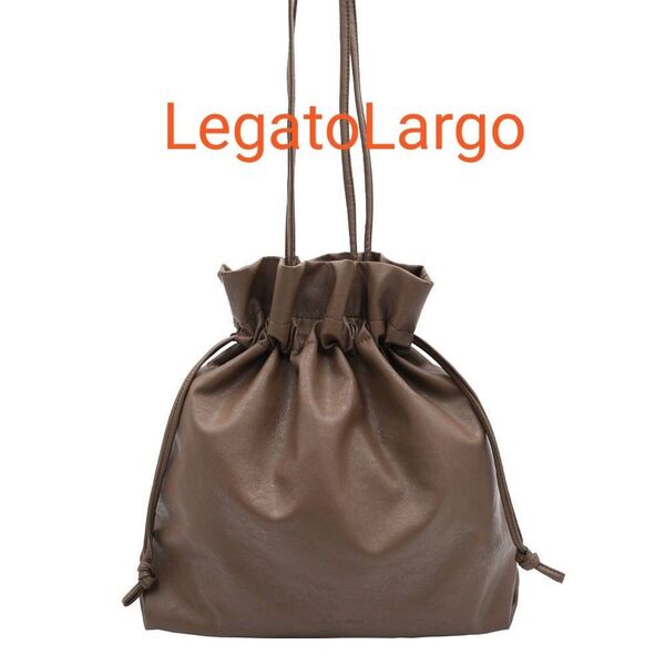 【Legato Largo】ぎゅぎゅっトート 巾着型トートバッグ ブラウン レガートラルゴ