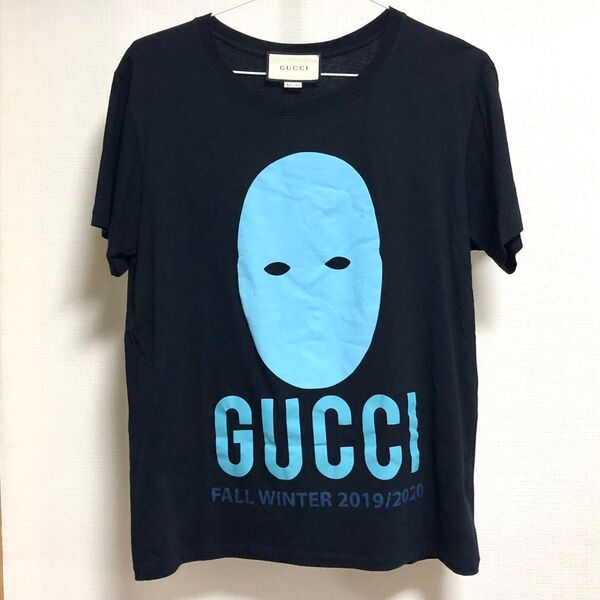 グッチ GUCCI Tシャツ トップス プリント ロゴ ブラック 黒 M マスク ジェイソン メンズ レディース 半袖 大きめ