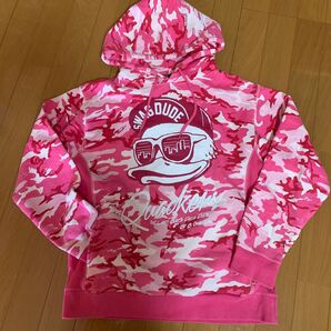 ドナルドダック パーカー Mサイズ DUCK DUDE ピンク カモフラ パーカーM