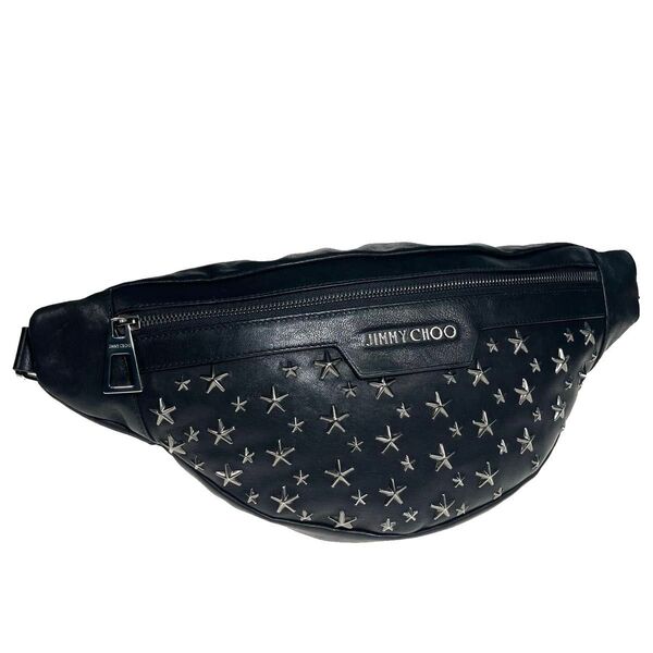 美品 JIMMYCHOO デリー ウエストポーチ スタッズ a734
