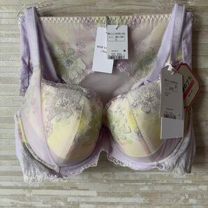 D75L」トリンプ レッドレーベル天使ブラ スリムライン コスモス花ブラショーツ