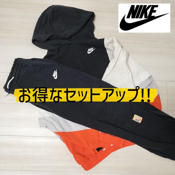 激レア☆NIKE ナイキ ナイロン パーカー 風車 セットアップ 高梨沙羅着用 ジャージ 上下セット