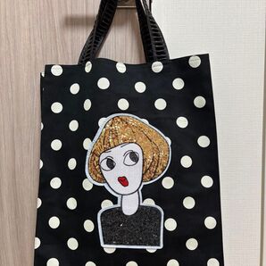 トートバッグ 特大バッグ おしゃれバッグ スパンコール刺繍 女の子
