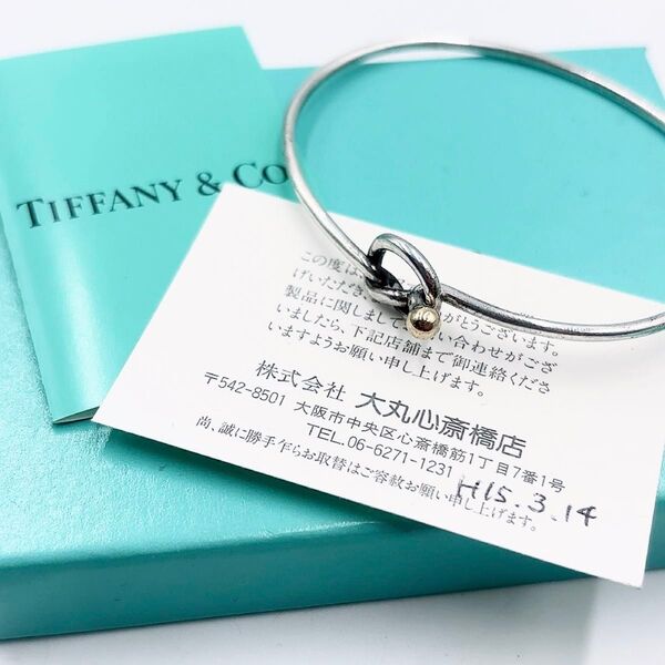 TIFFANY & Co. ティファニー シルバー ゴールド アクセサリー ラブノット ブレスレット バングル コンビ 750